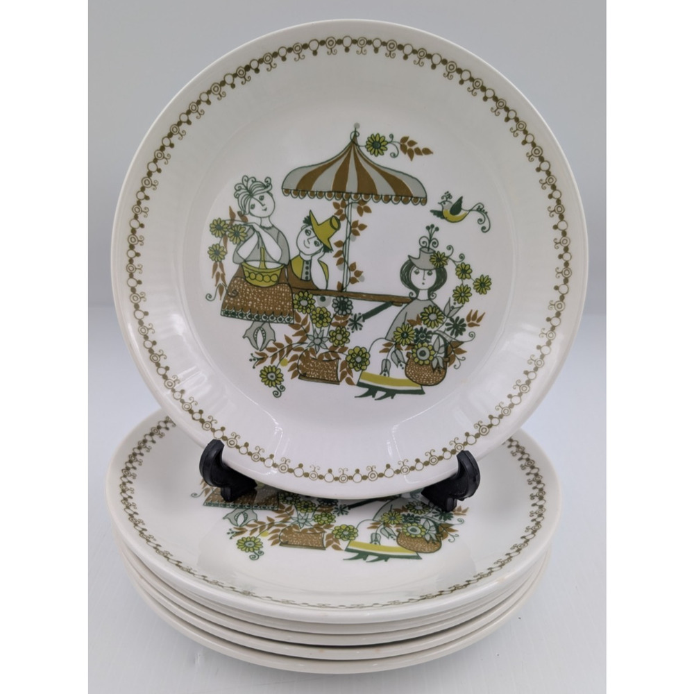 Figgjo Flint Turi Design Norway Market Salad Plate Set of 6 Plates 8"